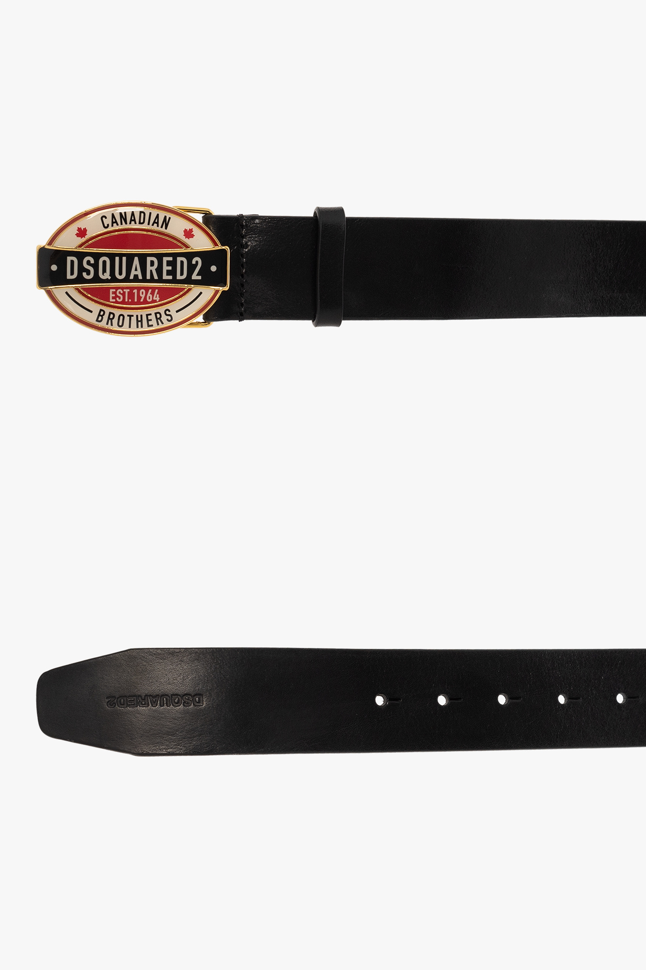 Black Leather belt Dsquared2 - SchaferandweinerShops Japan